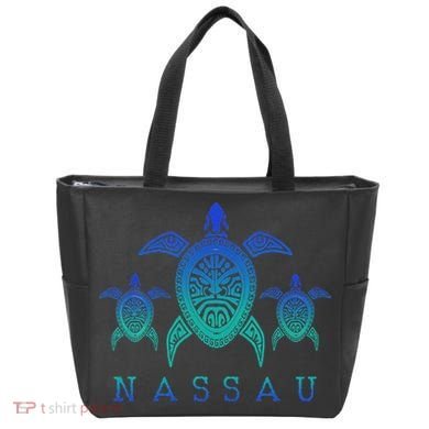 Nassau Bahamas Sea Turtle Scuba Diving Gift Tote Bag