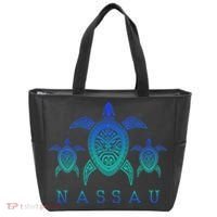 Nassau Bahamas Sea Turtle Scuba Diving Gift Tote Bag thumb 0