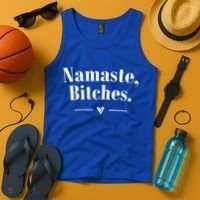 Namaste Bitches Sarcastic Meditation Yoga Top Great Gift Tank Top thumb 4