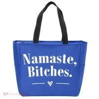 Namaste Bitches Sarcastic Meditation Yoga Top Great Gift Tote Bag thumb 0