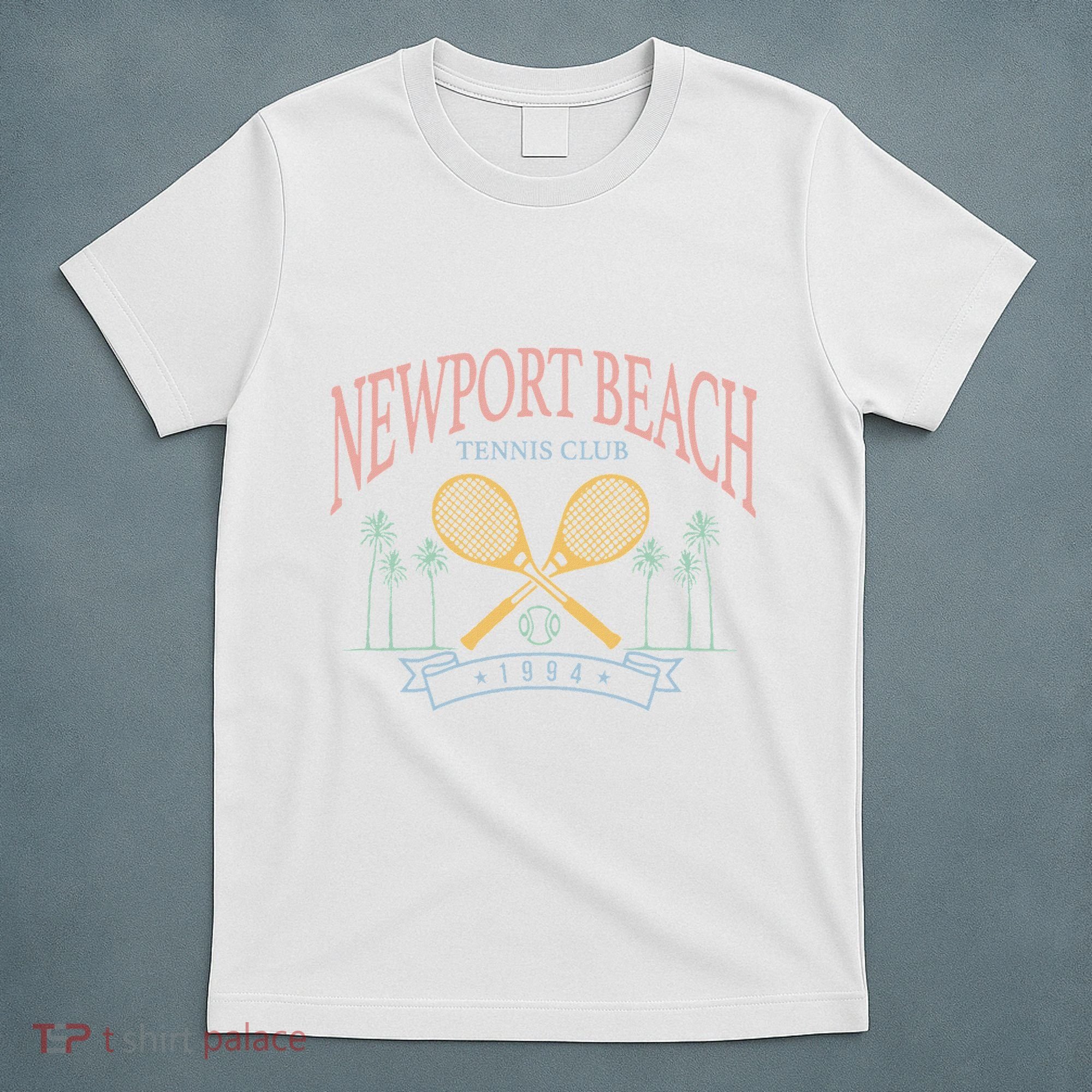 Newport Beach Tennis Club Crossed Racquets T-Shirt