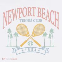 Newport Beach Tennis Club Crossed Racquets T-Shirt thumb 7