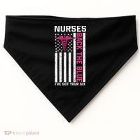 Nurses Back The Blue Ive Got Your Six USA-Made Doggie Bandana thumb 0