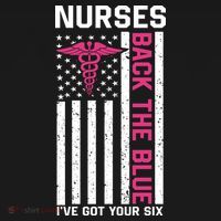 Nurses Back The Blue Ive Got Your Six Hoodie thumb 2
