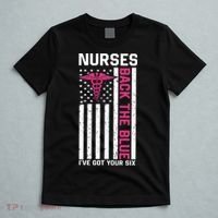 Nurses Back The Blue Ive Got Your Six T-Shirt thumb 5