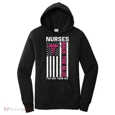 Nurses Back The Blue Ive Got Your Six Women's Hoodie
