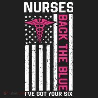 Nurses Back The Blue Ive Got Your Six Hat thumb 2