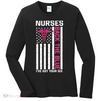 Nurses Back The Blue Ive Got Your Six Women's Long Sleeve Shirt thumb 0