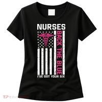 Nurses Back The Blue Ive Got Your Six Women's T-Shirt thumb 0