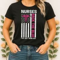 Nurses Back The Blue Ive Got Your Six Women's T-Shirt thumb 2