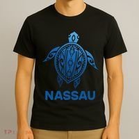Nassau Bahamas Tribal Tattoo Blue Sea Turtle Souvenirs T-Shirt thumb 3