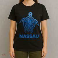 Nassau Bahamas Tribal Tattoo Blue Sea Turtle Souvenirs T-Shirt thumb 4