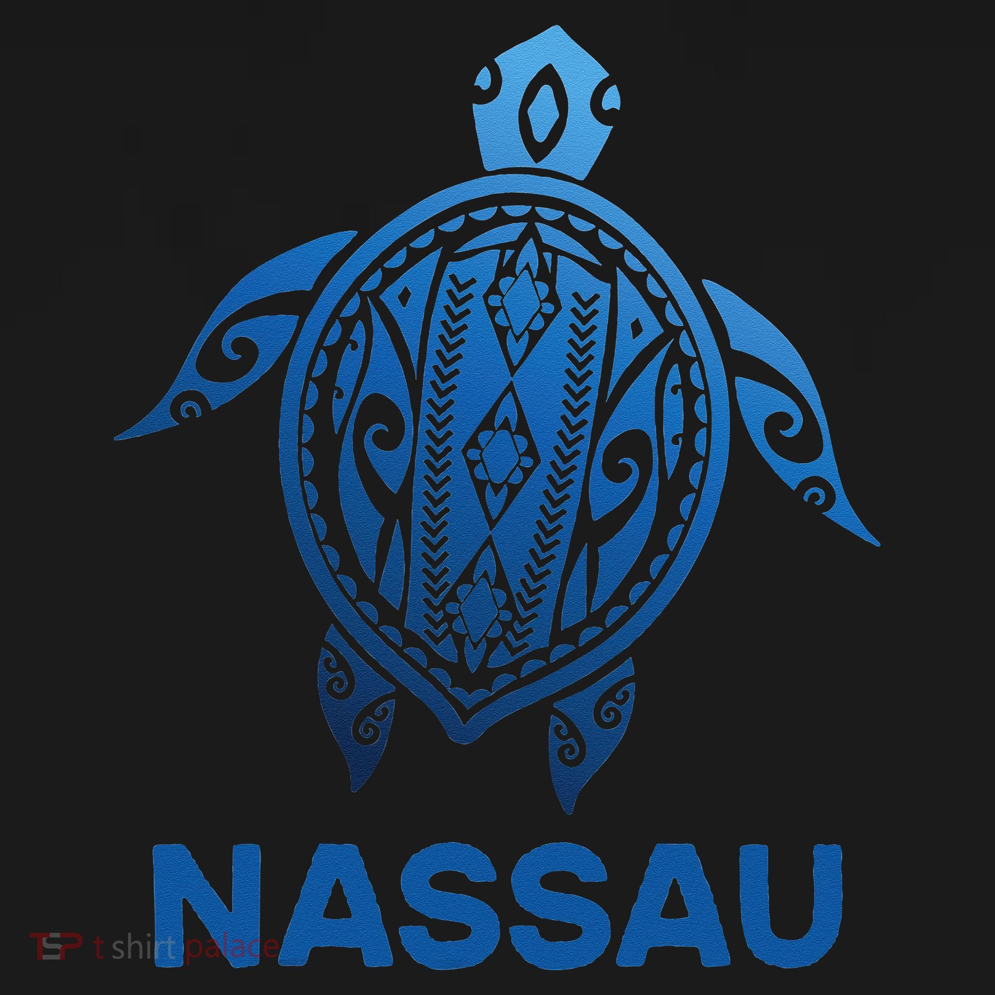 Nassau Bahamas Tribal Tattoo Blue Sea Turtle Souvenirs T-Shirt