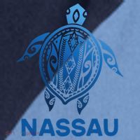 Nassau Bahamas Tribal Tattoo Blue Sea Turtle Souvenirs Raglan Baseball Sleeve Shirt thumb 2