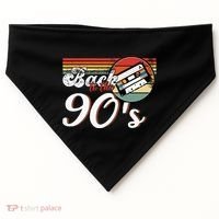 Nineties Back To The 90s Retro Cassette 90S USA-Made Doggie Bandana thumb 0