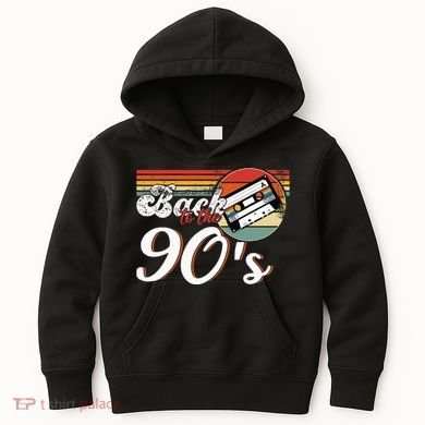 Nineties Back To The 90s Retro Cassette 90S Kids Hoodie
