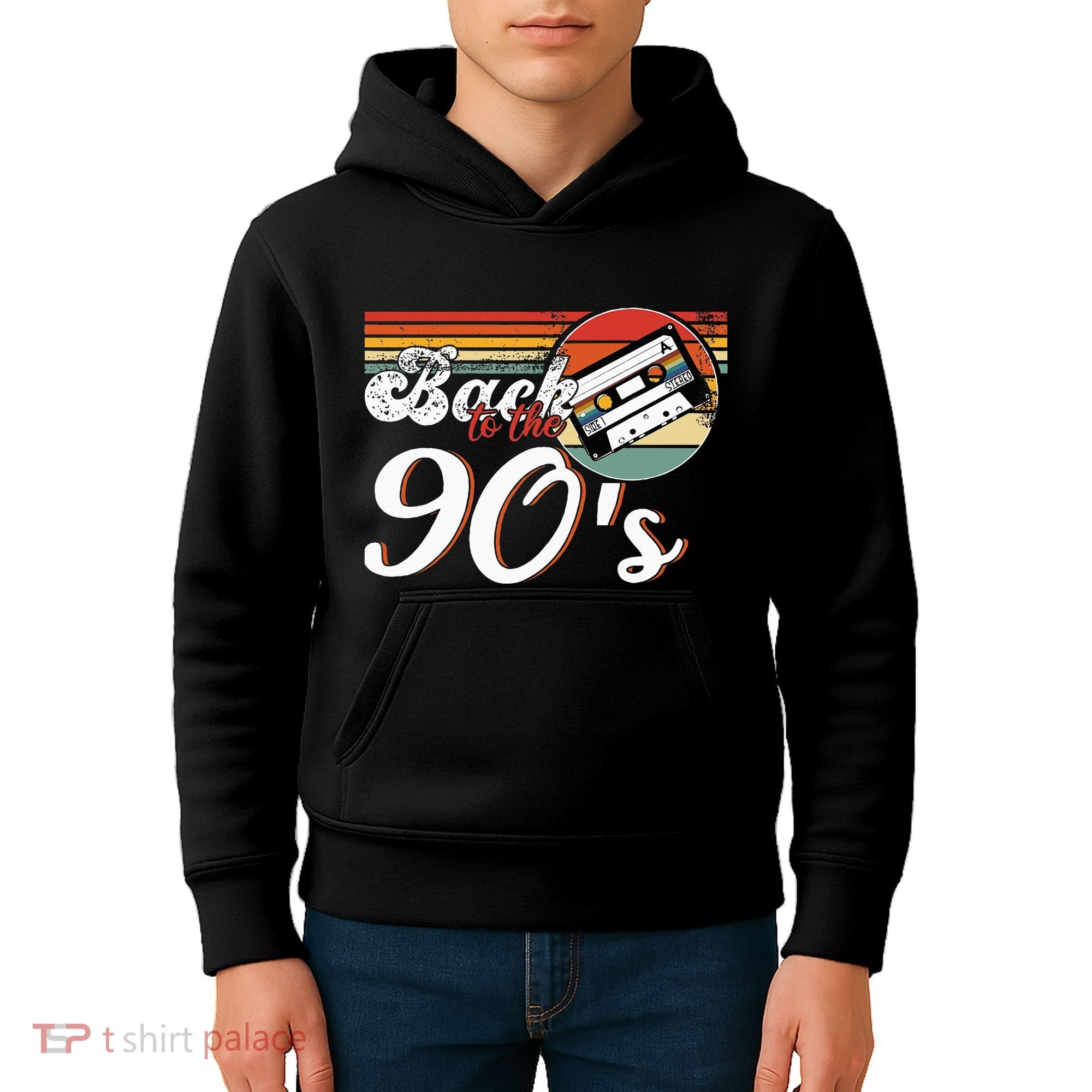 Nineties Back To The 90s Retro Cassette 90S Kids Hoodie