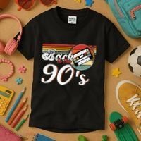 Nineties Back To The 90s Retro Cassette 90S Kids T-Shirt thumb 3