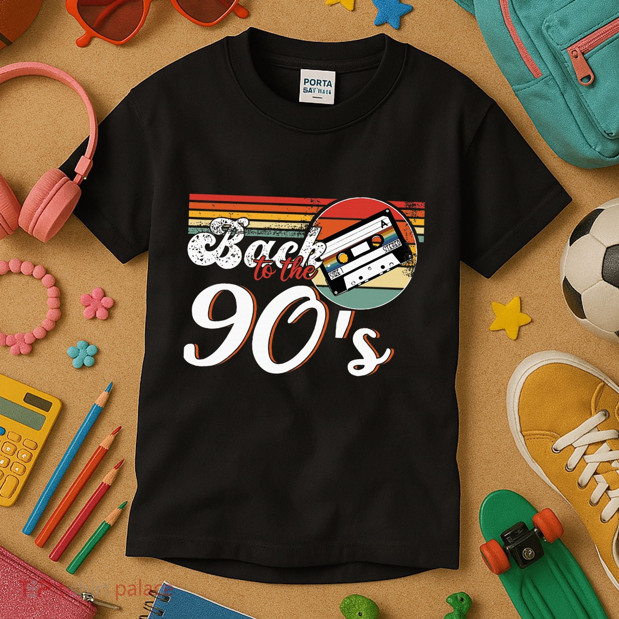 Nineties Back To The 90s Retro Cassette 90S Kids T-Shirt