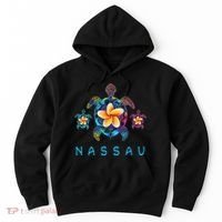 Nassau Bahamas Tribal Tie Dye Sea Turtle Hoodie thumb 0