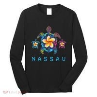 Nassau Bahamas Tribal Tie Dye Sea Turtle Long Sleeve Shirt thumb 0