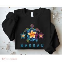 Nassau Bahamas Tribal Tie Dye Sea Turtle Sweatshirt thumb 2