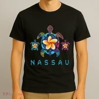 Nassau Bahamas Tribal Tie Dye Sea Turtle T-Shirt thumb 3