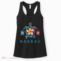 Nassau Bahamas Tribal Tie Dye Sea Turtle Women's Tank Top thumb 0