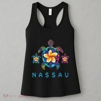 Nassau Bahamas Tribal Tie Dye Sea Turtle Women's Tank Top thumb 3