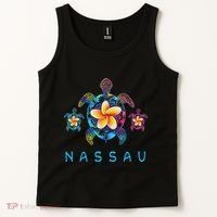 Nassau Bahamas Tribal Tie Dye Sea Turtle Tank Top thumb 2