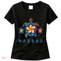 Nassau Bahamas Tribal Tie Dye Sea Turtle Women's T-Shirt thumb 0