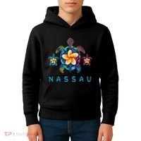 Nassau Bahamas Tribal Tie Dye Sea Turtle Kids Hoodie thumb 4