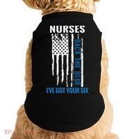 Nurses Back The Blue I've Got Your Six Meaningful Gift Doggie Tank thumb 0