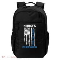 Nurses Back The Blue I've Got Your Six Meaningful Gift Backpack thumb 0