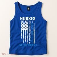 Nurses Back The Blue I've Got Your Six Meaningful Gift Tank Top thumb 2