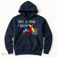 Nostalgic Big Tricycle Wheel This Is How I Rolled 70s 80s Premium Hoodie thumb 0