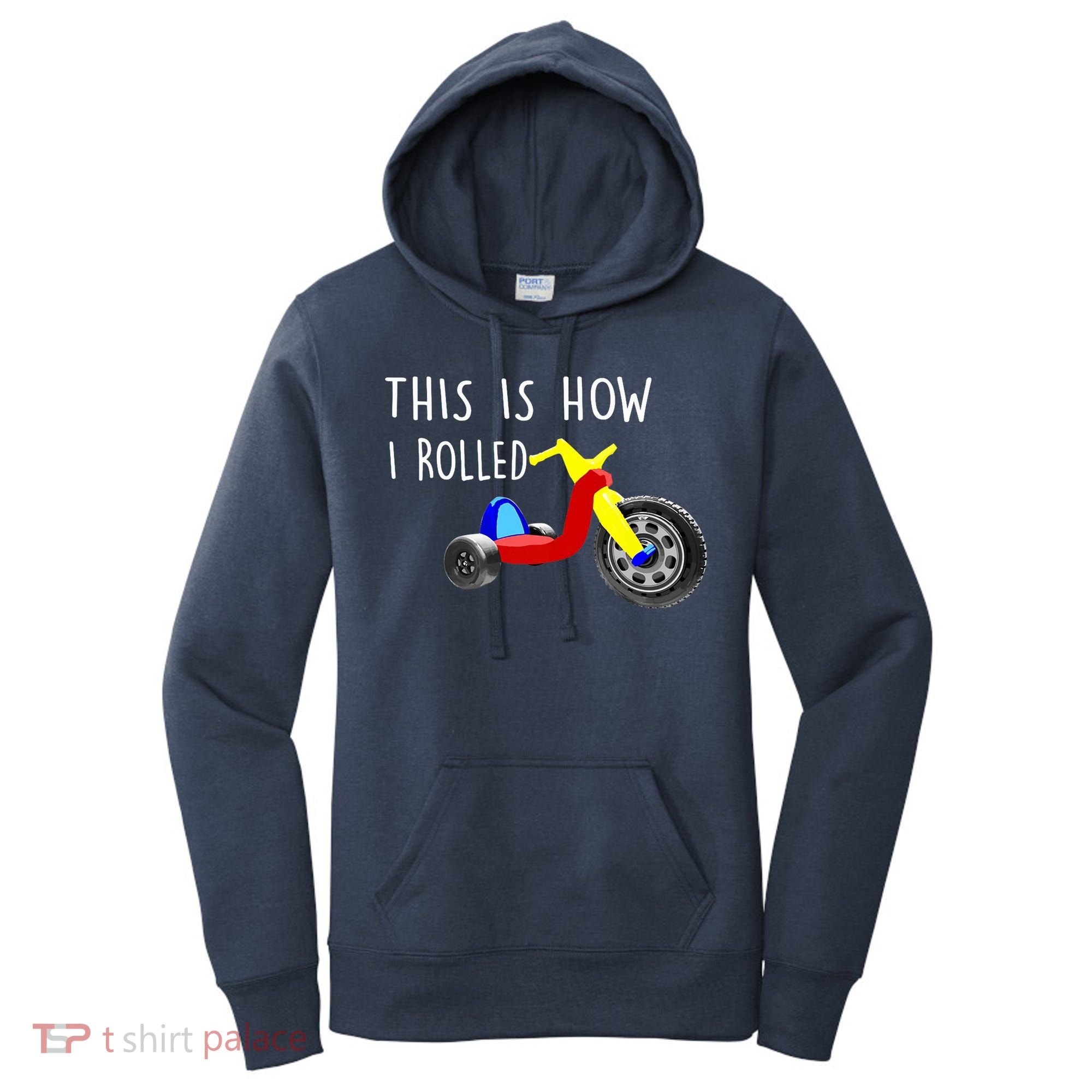 Nostalgic Big Tricycle Wheel This Is How I Rolled 70s 80s Premium Women's Hoodie