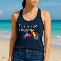 Nostalgic Big Tricycle Wheel This Is How I Rolled 70s 80s Premium Women's Tank Top thumb 2