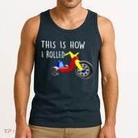 Nostalgic Big Tricycle Wheel This Is How I Rolled 70s 80s Premium Tank Top thumb 3