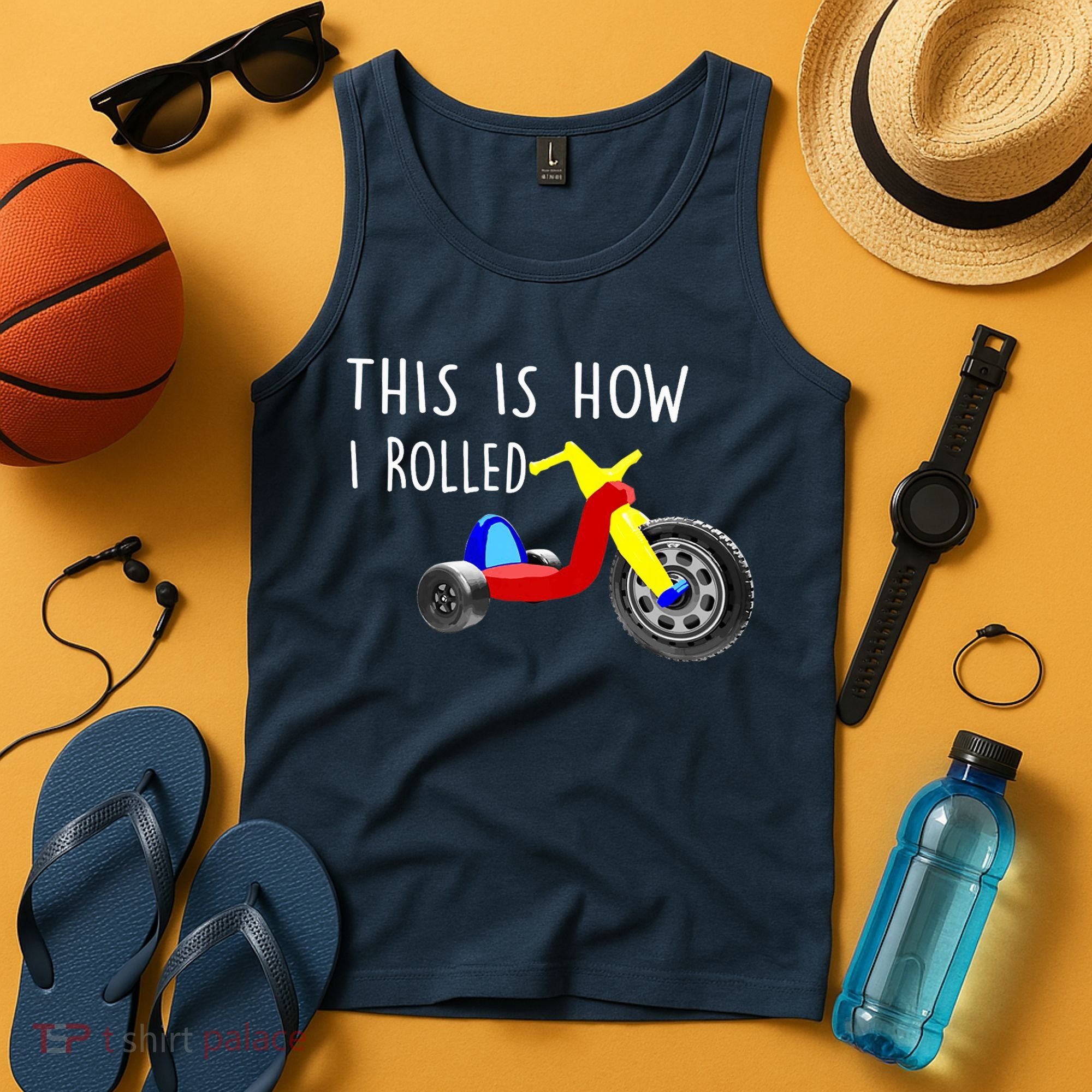 Nostalgic Big Tricycle Wheel This Is How I Rolled 70s 80s Premium Tank Top
