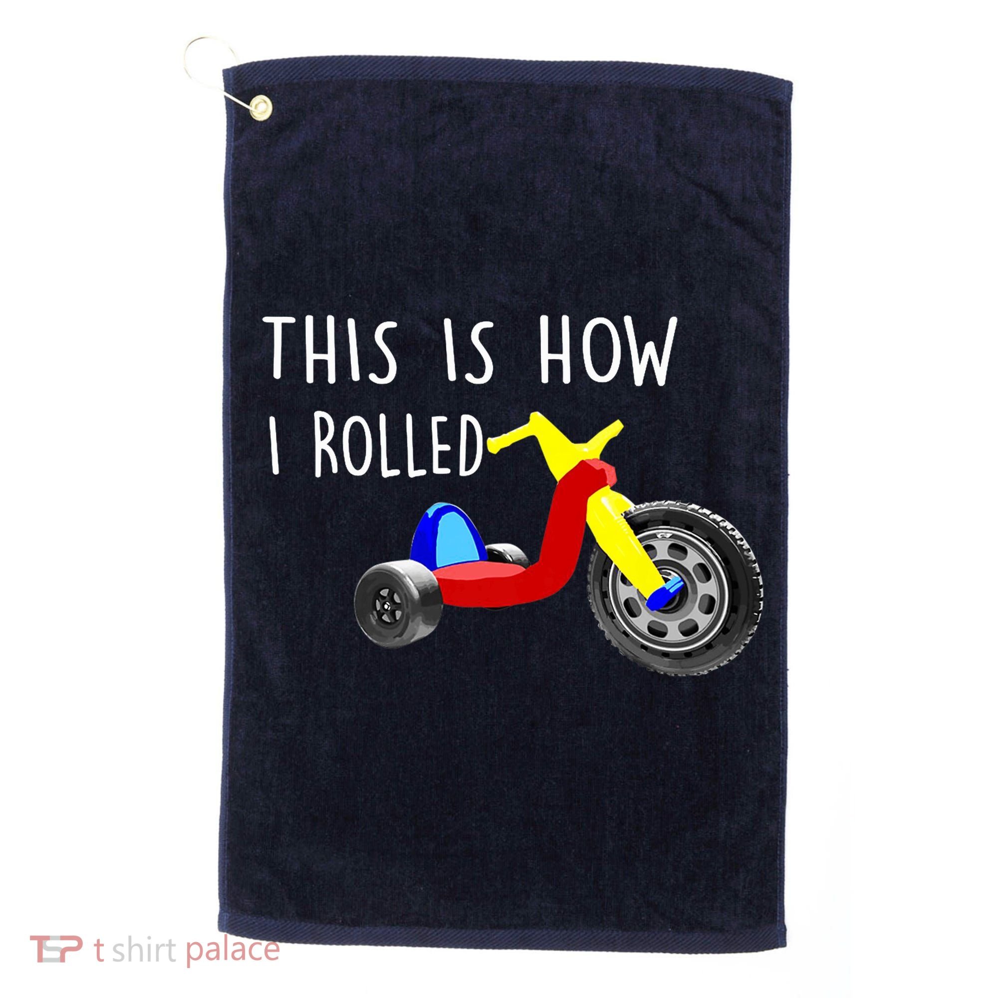 Nostalgic Big Tricycle Wheel This Is How I Rolled 70s 80s Premium Golf Towel