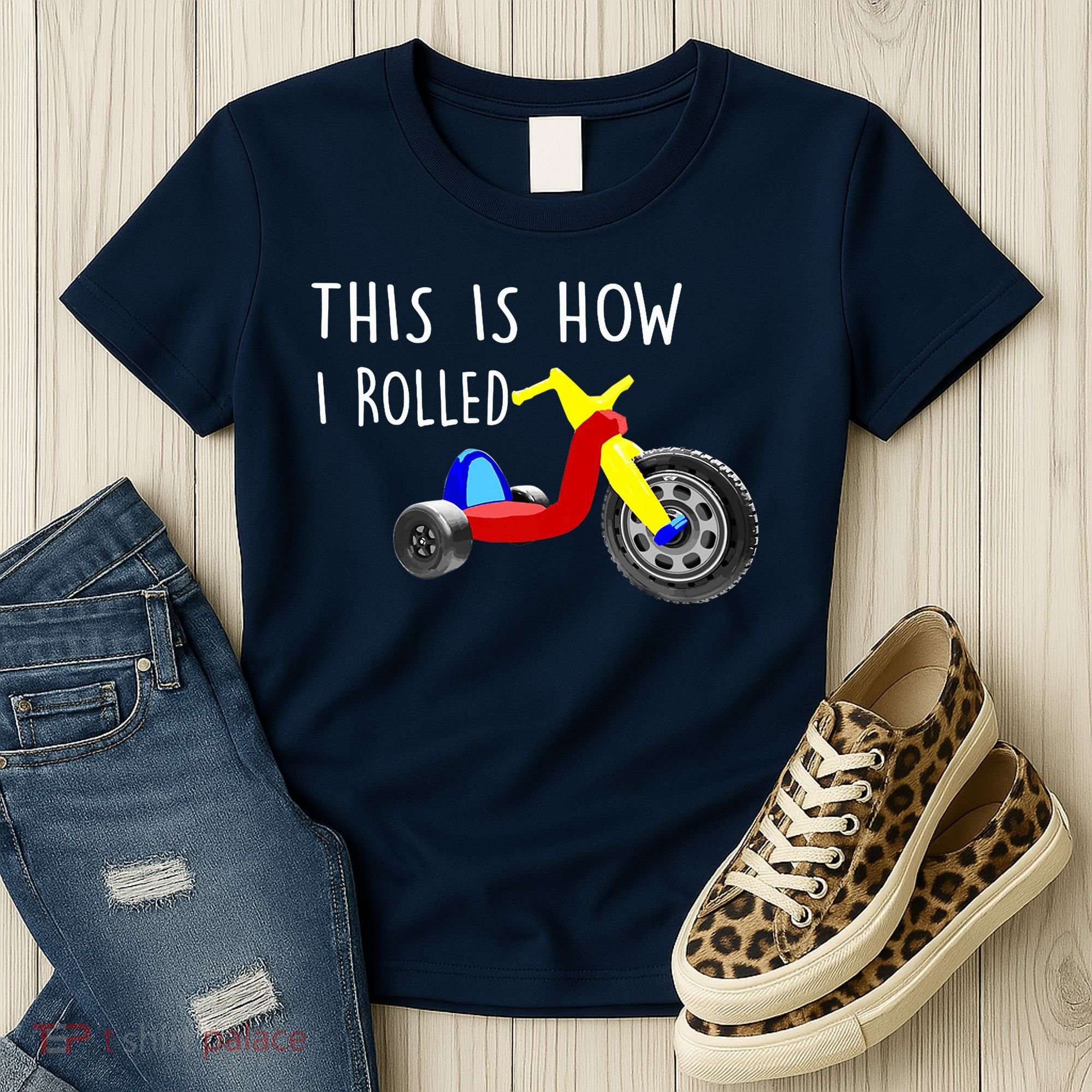 Nostalgic Big Tricycle Wheel This Is How I Rolled 70s 80s Premium Women's T-Shirt