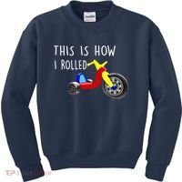 Nostalgic Big Tricycle Wheel This Is How I Rolled 70s 80s Premium Kids Sweatshirt thumb 0