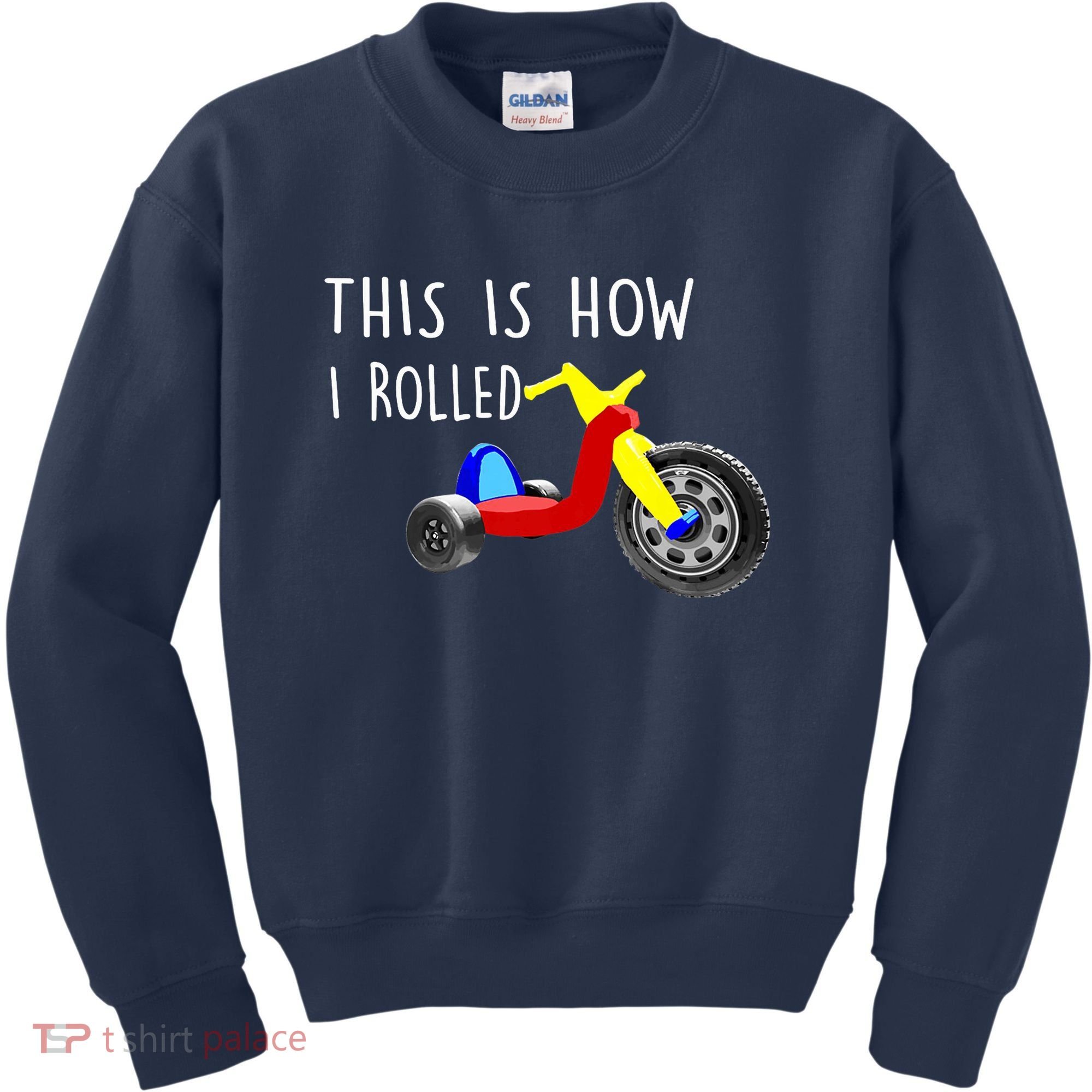 Nostalgic Big Tricycle Wheel This Is How I Rolled 70s 80s Premium Kids Sweatshirt
