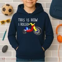 Nostalgic Big Tricycle Wheel This Is How I Rolled 70s 80s Premium Kids Hoodie thumb 2