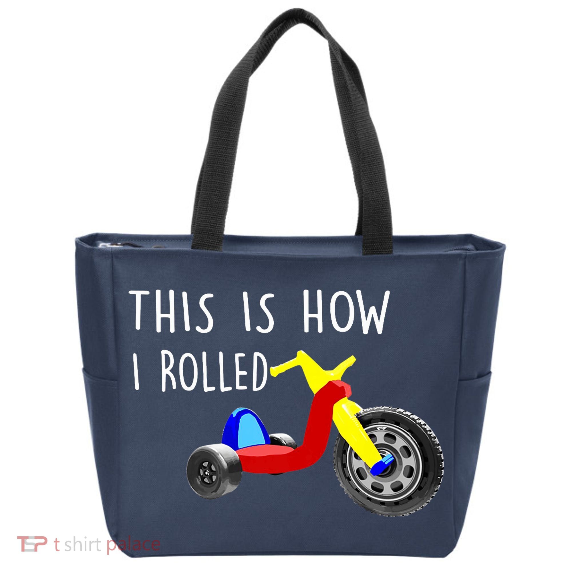 Nostalgic Big Tricycle Wheel This Is How I Rolled 70s 80s Premium Tote Bag