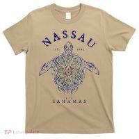 Nassau Bahamas Tortoise Turtle Tribal Diving Fishing T-Shirt thumb 0