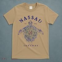 Nassau Bahamas Tortoise Turtle Tribal Diving Fishing T-Shirt thumb 5