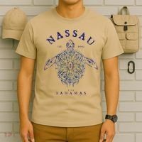 Nassau Bahamas Tortoise Turtle Tribal Diving Fishing T-Shirt thumb 6