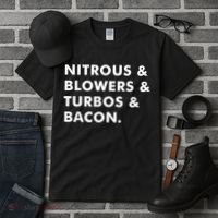 Nitrous & Blowers & Turbos & Bacon Tall T-Shirt thumb 3